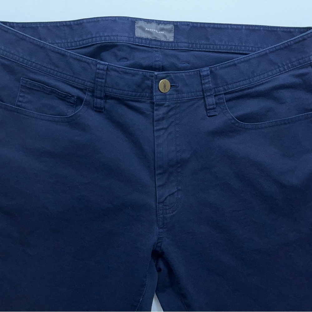 Alton Lane Pants Mens Size 34 Slim Five Pocket Chino Blue Stretch 33 in Inseam - Picture 3 of 15